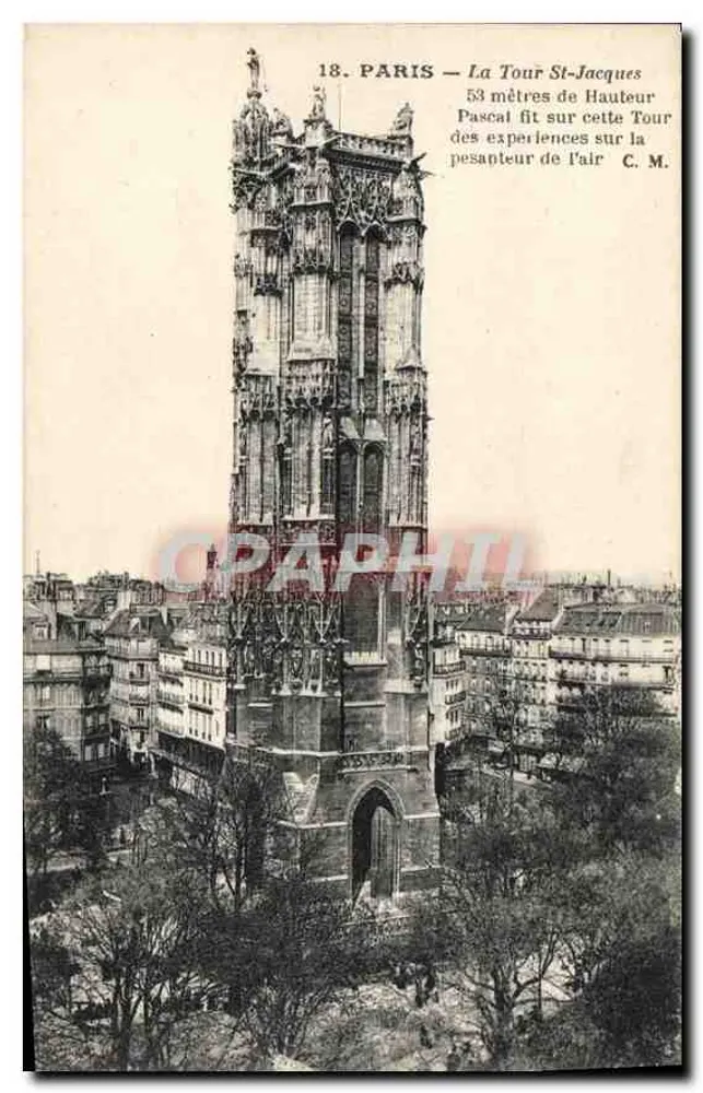 Paris — A Torre Saint-Jacques — C.M. n°18 - Frente