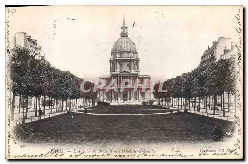 Paris — Die Avenue de Bréteuil und das Hôtel des Invalides — Éd. ND Phot. n°433 - Vorderseite