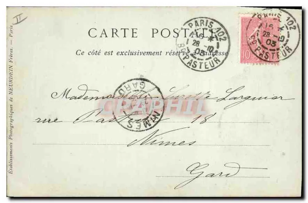 Paris — Die Avenue de Bréteuil und das Hôtel des Invalides — Éd. ND Phot. n°433 - Rückseite