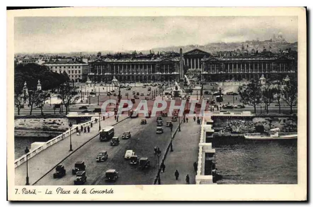 Paris - A Praça da Concorde — vista de um ponte — editor Art et Technique, Paris - Frente