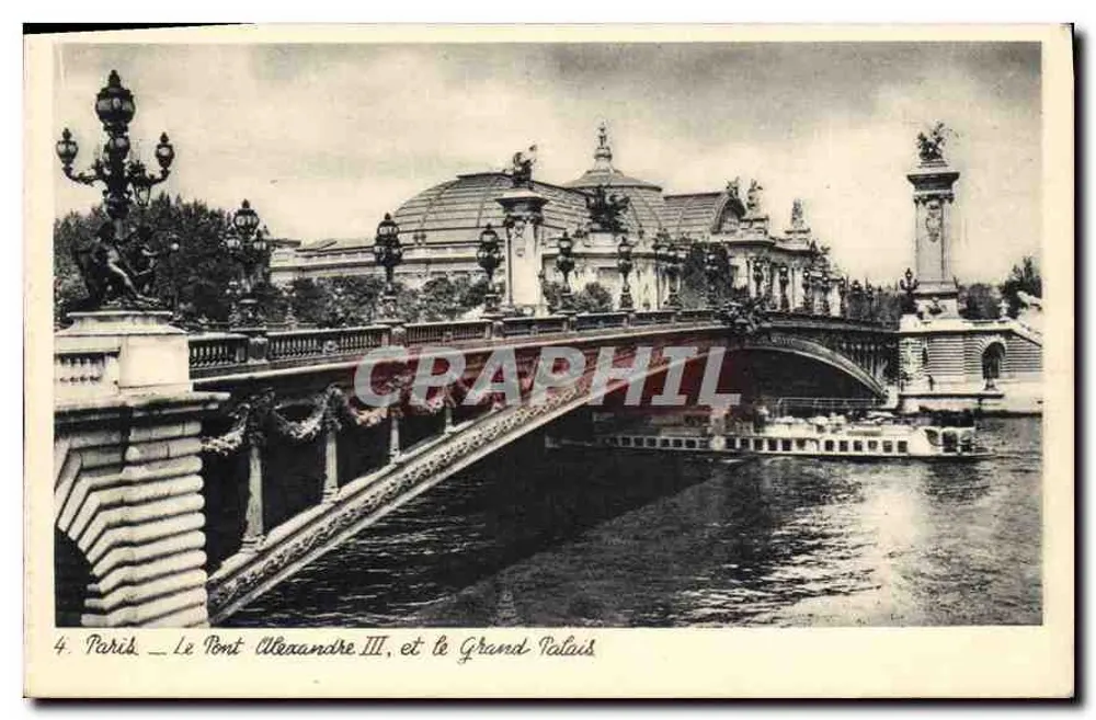 Paris — Die Brücke Alexandre III und das Grand Palais - Vorderseite