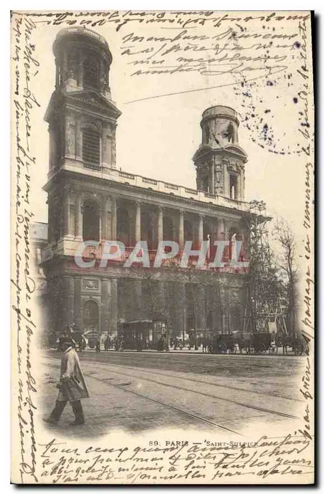 Igreja de Saint-Sulpice — Paris — editor anônimo, n° 89 - Frente