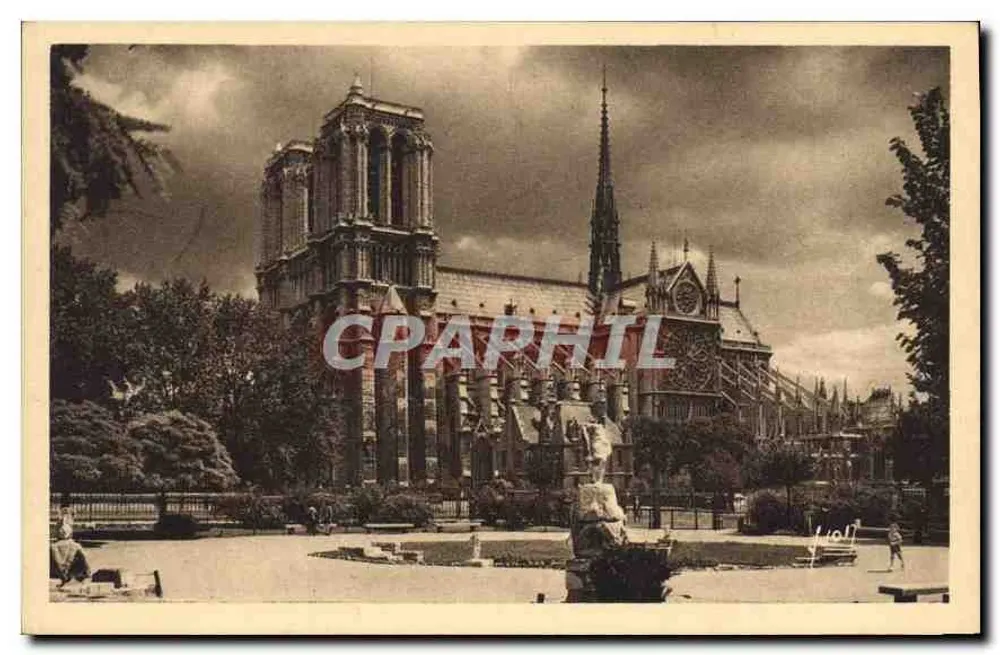 Notre-Dame de Paris — Ansicht des Platzes — René Viviani - Vorderseite