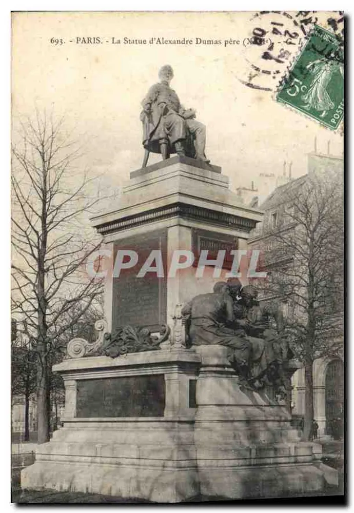 PARIS - A Estátua de Alexandre Dumas pai (N°693) - Frente