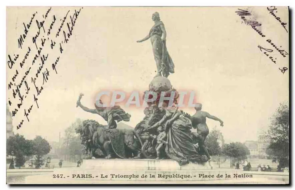 PARIS - Der Sieg der Republik - Place de la Nation - Nr. 247 - Vorderseite