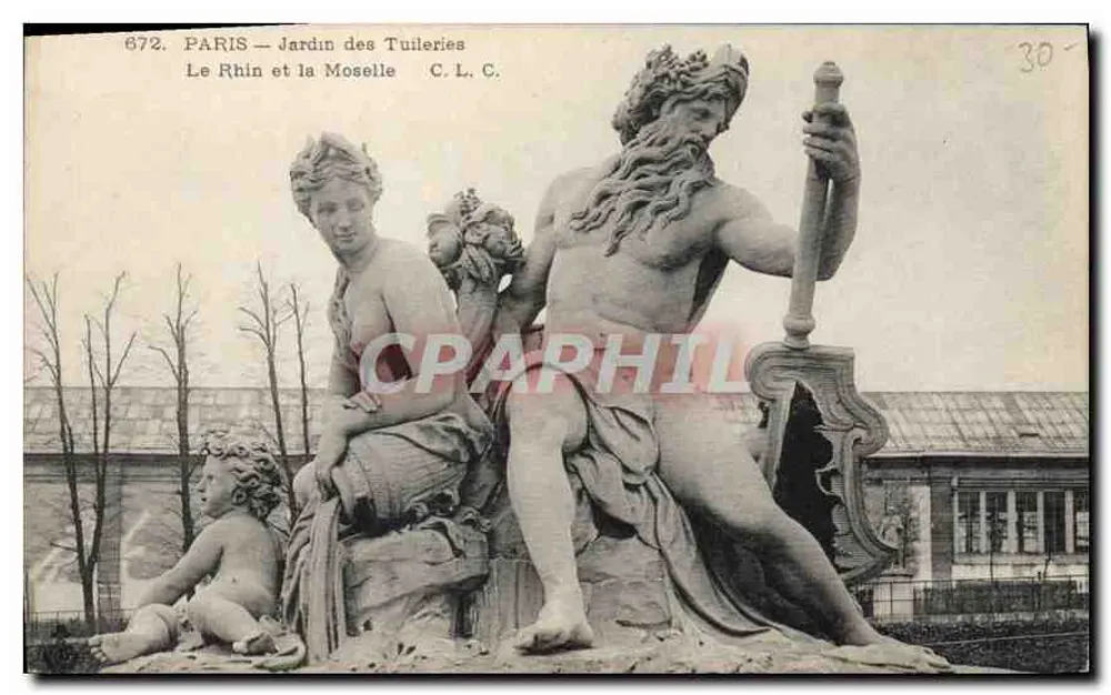 Paris — Jardin des Tuileries — Der Rhein und die Mosel — C. L. C. n° 672 - Vorderseite