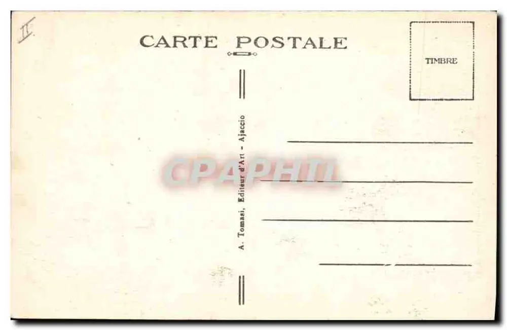 Córsega — Golfo de Porto — A. Tomasi, Editor de Arte, Ajaccio - Verso