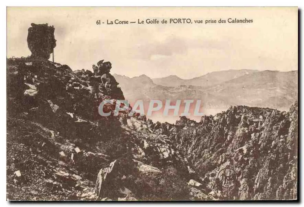 Korsika — Der Golf von PORTO, Ansicht von den Calanches — Serie 61 - Vorderseite