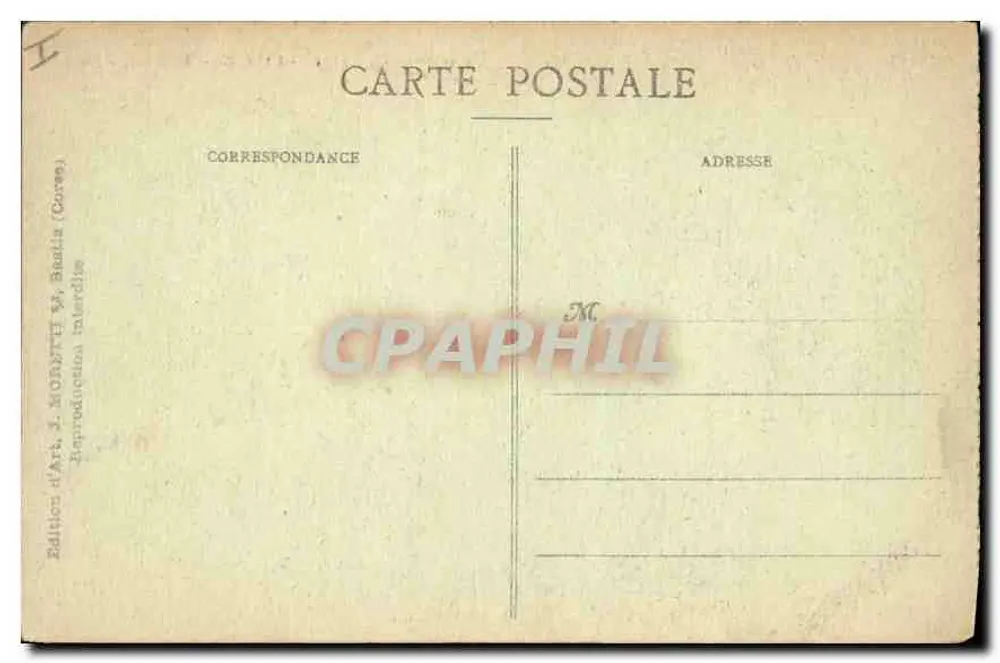Corsica - Porto - La Torre — J. Moretta, n° 3175 - Verso