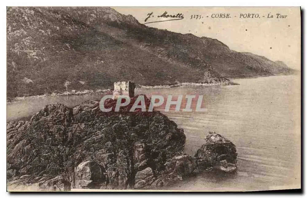 Córsega - Porto - La Tour — J. Morretti, n° 3175 - Frente