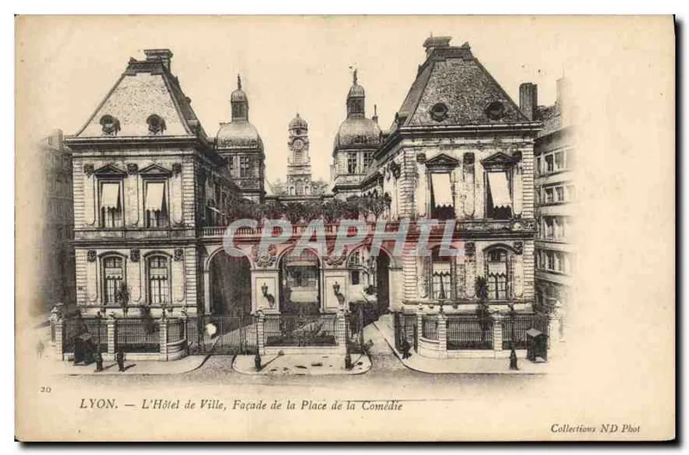 LYON — Das Rathaus, Fassade der Place de la Comédie — Collections ND Phot, n°20 - Vorderseite