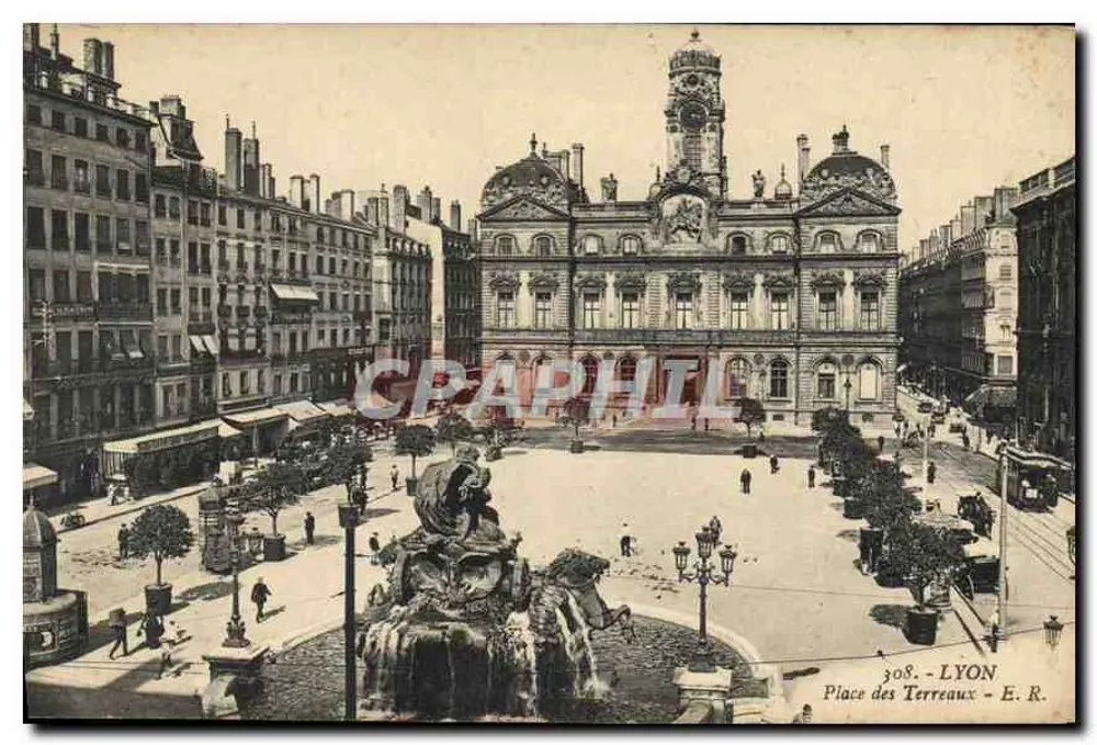 Place des Terreaux — Lyon — E.R. n°308 - Frente