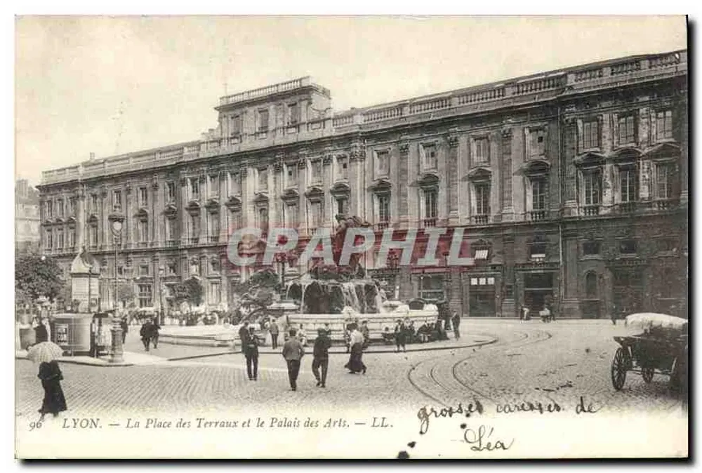 LYON — La Place des Terraux und das Palais des Arts — LL. Grosses cartes de Léa - Vorderseite