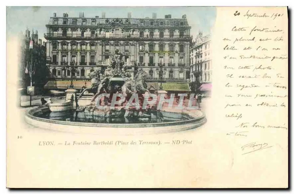 LYON — La Fontaine Bartoldi (Place des Terreaux) — ND Phot - Vorderseite