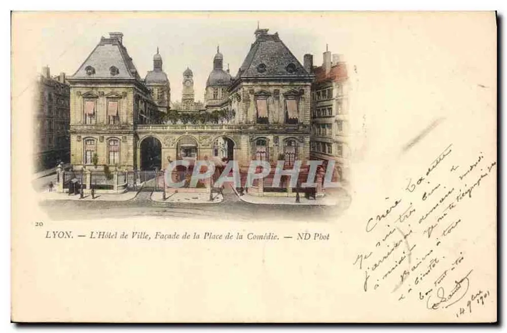 LYON — Das Rathaus, Fassade der Place de la Comédie — ND Piot - Vorderseite