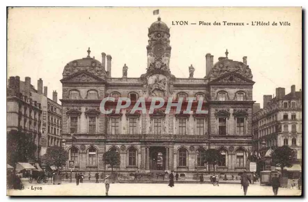 LYON — Place des Terreaux — Rathaus - Vorderseite