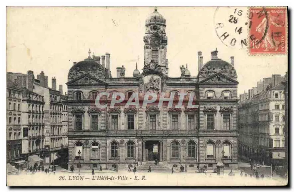 LYON — O Hôtel-de-Ville — E. R. - Frente