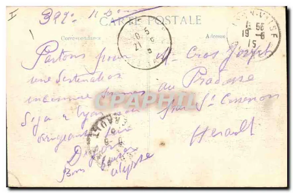 LYON — Das Rathaus — Seite zum Theater — Verlag E.P.D. n° 1153 - Rückseite