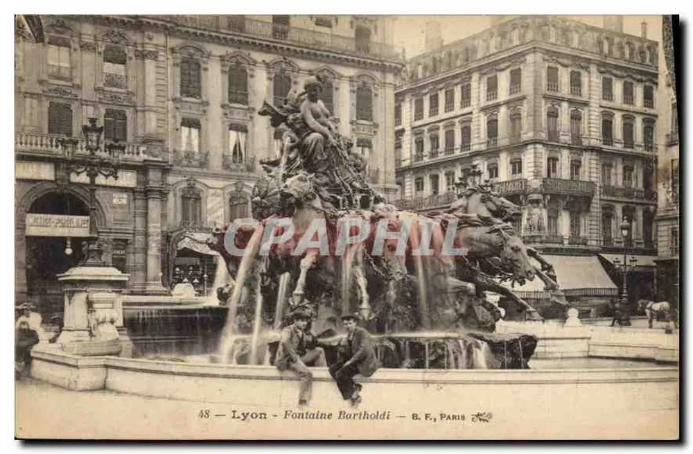 Lyon - Fontaine Bartholdi — B. F., Paris, n° 48 - Frente