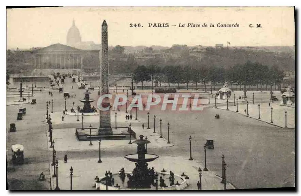 Paris — A Praça da Concórdia — C.M. n°246 - Frente