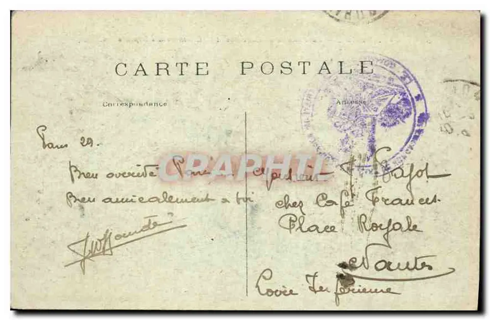 Paris — Die Place de la Concorde und die Kammer der Abgeordneten — G. M. - Rückseite