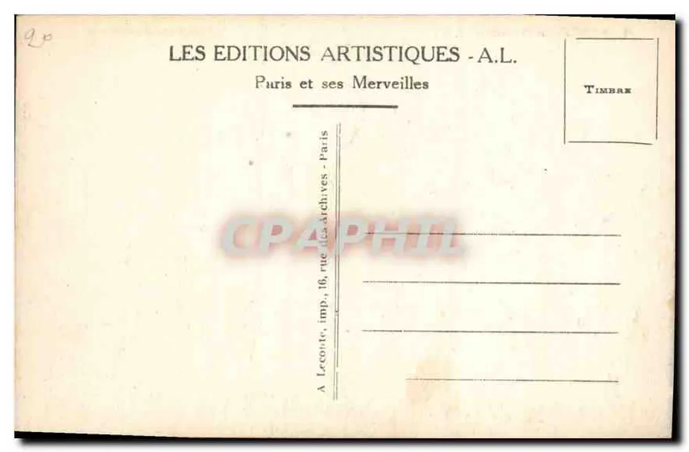 Paris - A Madeleine - A.L. - Verso