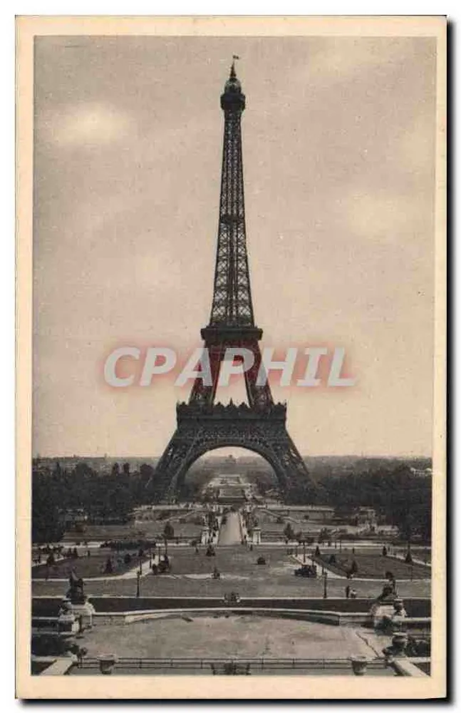 A Torre Eiffel — vista tirada do Trocadéro — editor LL, Paris - Frente