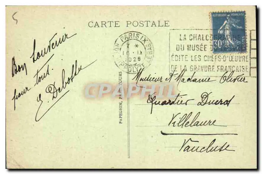 Paris - Das Rathaus und die Pont d'Arcole - A. P. - Rückseite
