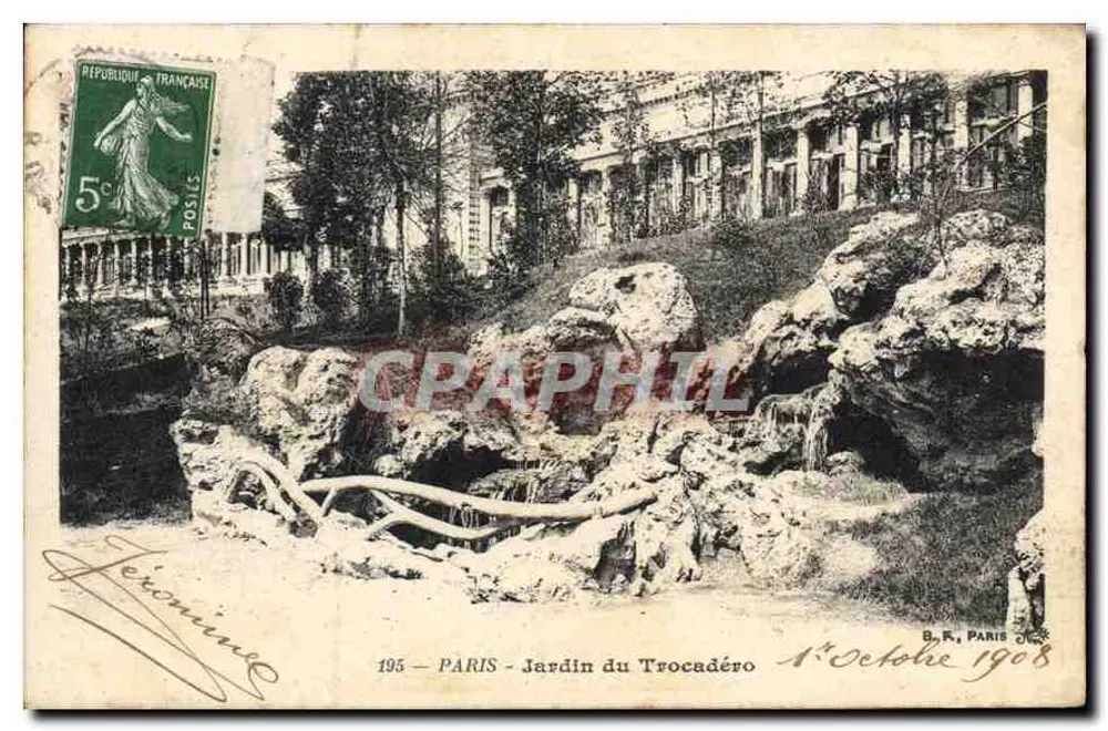 Jardim do Trocadéro — Paris — B.R., Paris 36 - Frente