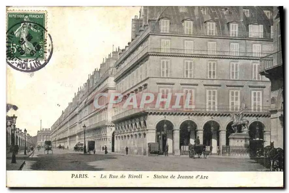 PARIS - La Rue de Rivoli - Statue der Jeanne d'Arc — Verlag Rollin, Seriennummer nicht sichtbar - Vorderseite