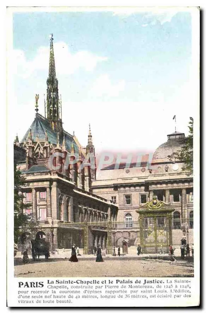 Paris — Sainte-Chapelle und Palais de Justice — Verlag unbekannt - Vorderseite