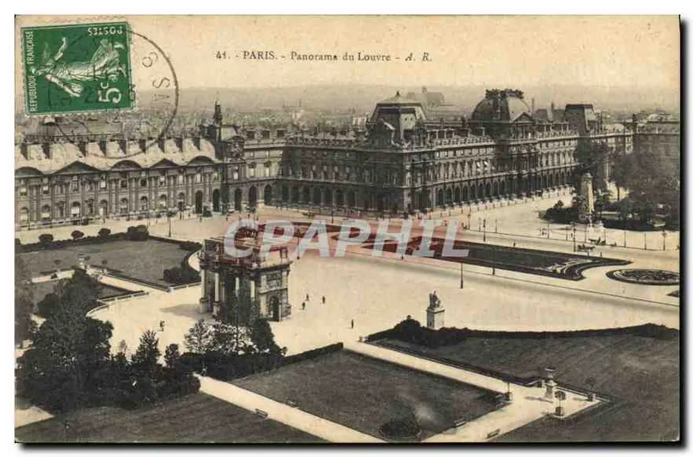 Paris - Panorama do Louvre - A. R. - Frente