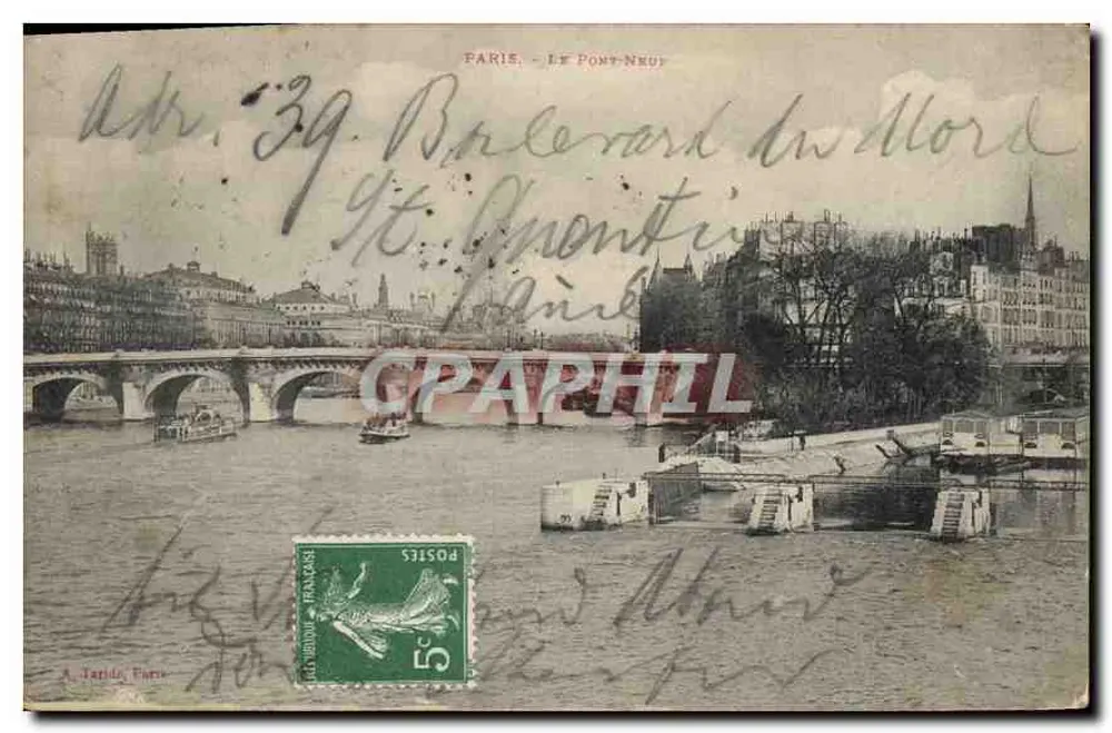Paris — O Pont-Neuf — A. Tapida, Paris - Frente