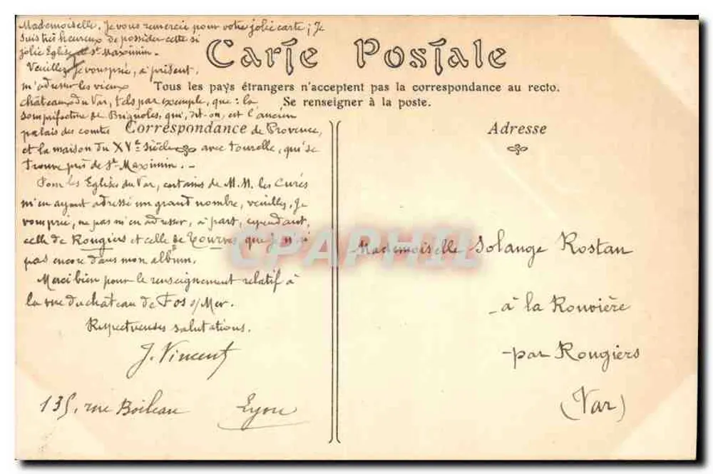 LYON — A Igreja de São Bonaventura — N.D. Fot. n°22 - Verso