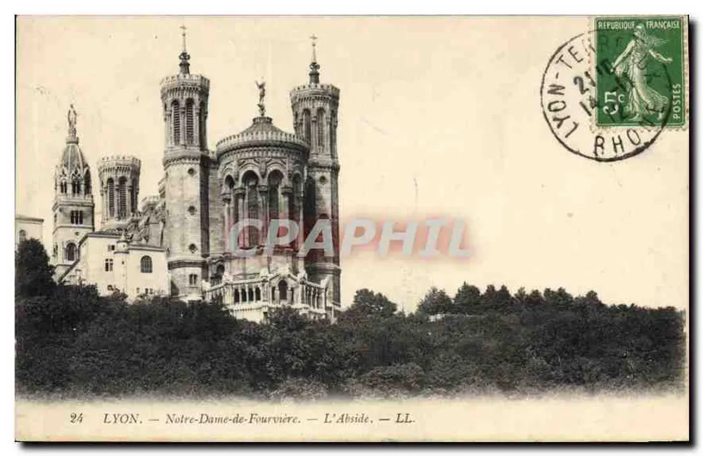 LYON — Notre-Dame-de-Fourvière — L'Abside — LL. — Editora LL, n°24 - Frente