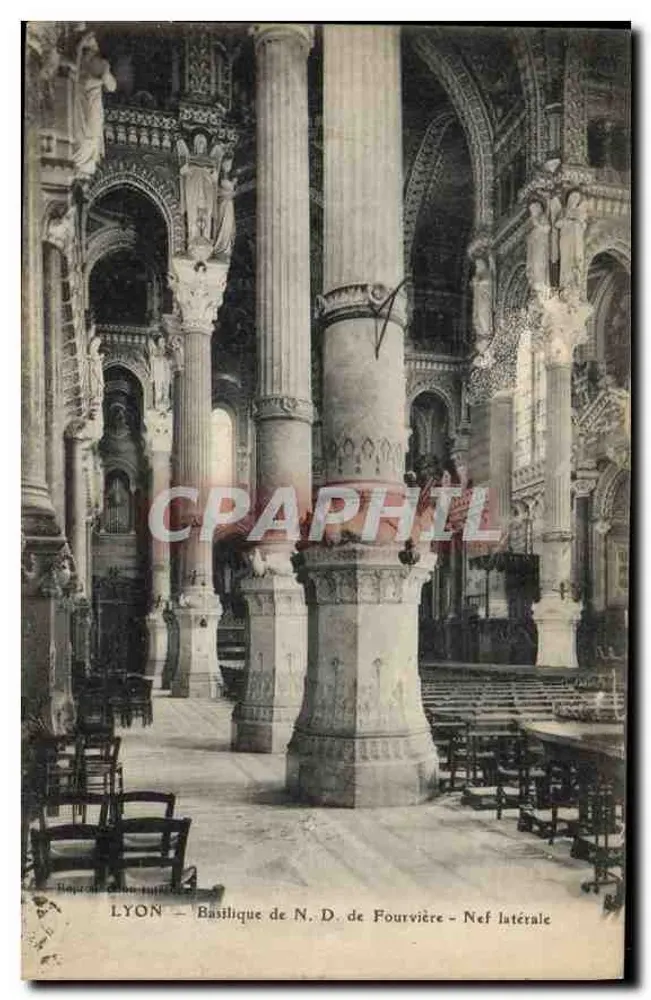 LYON — Basílica de Nossa Senhora de Fourvière — Nef lateral - Frente