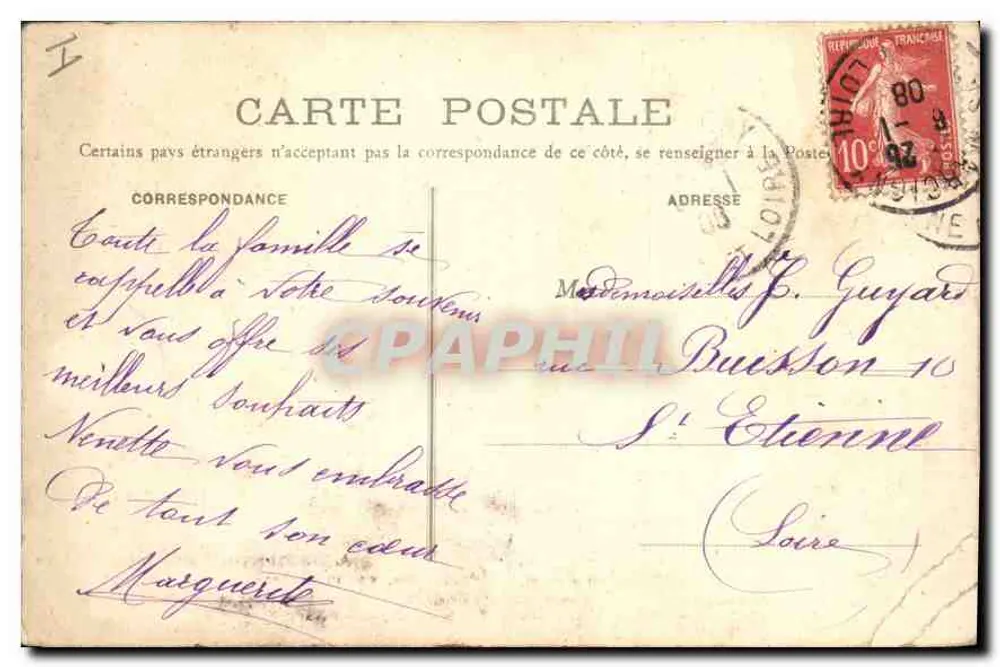Lyon - Primatiale Saint-Jean, vue intérieure — éditeur P. Buetcour, Lyon, n°2 - Verso