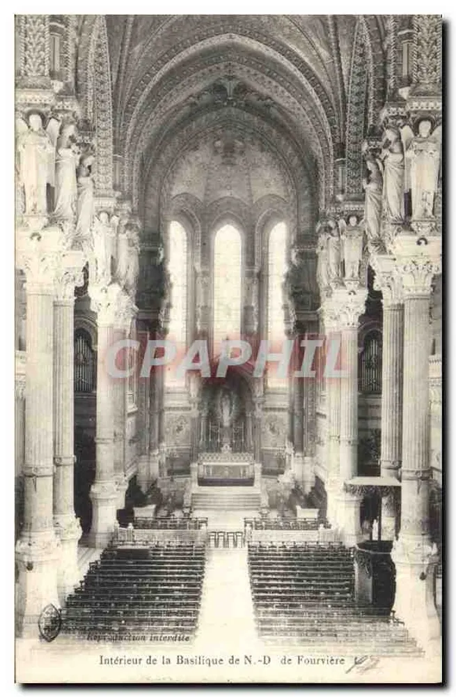 Interior da Basílica N.-D. de Fourvière — vista arquitetônica — editor não identificado - Frente