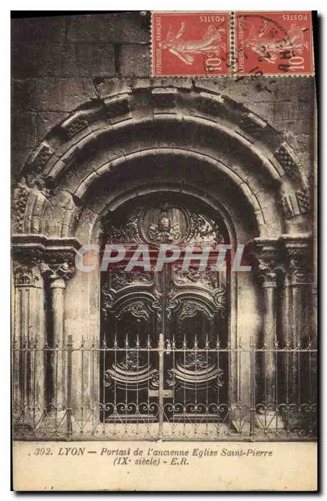 LYON — Portal der alten Kirche Saint-Pierre (9. Jahrhundert) — E.R. - Vorderseite