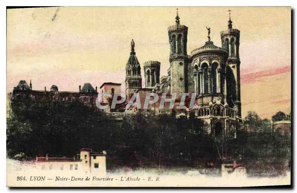 LYON — Nossa Senhora de Fourvière — A Abside — E. R. - Frente