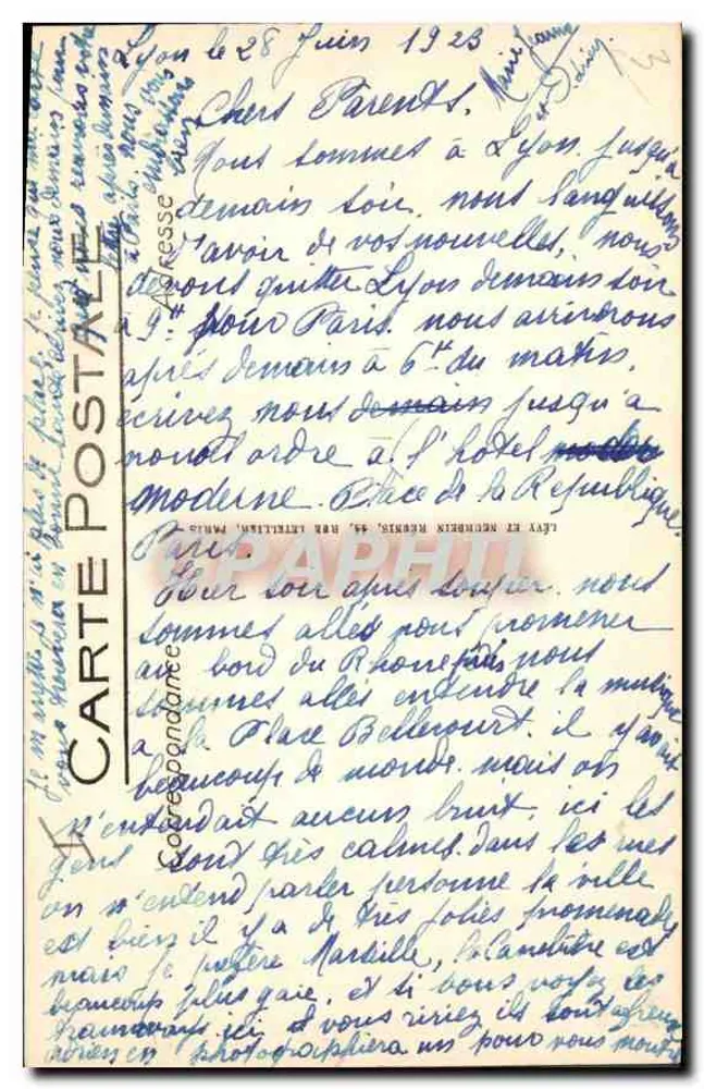 LYON - Nossa Senhora de Fourvière — LL, n° 179 - Verso