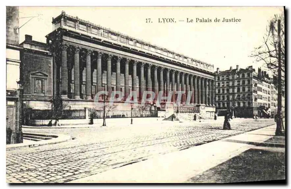 LYON — O Palácio de Justiça — De Marvil, editor Lyon - Frente