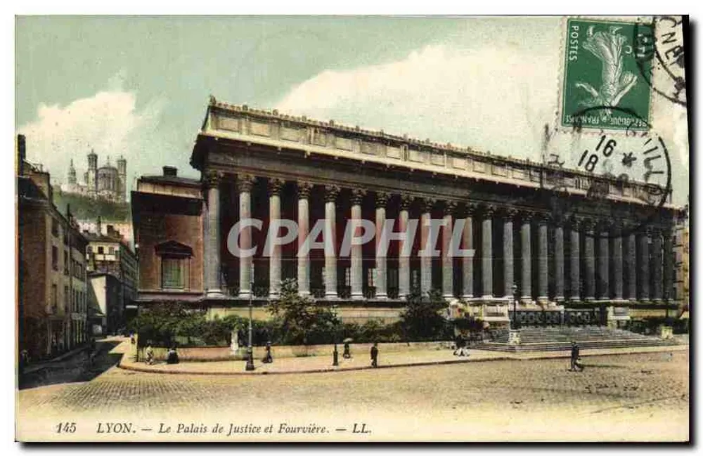 LYON — O Palácio de Justiça e Fourvière — LL. - Frente