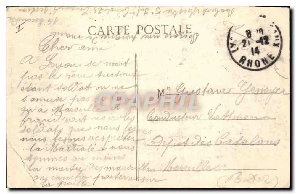 LYON — O Palácio de Justiça — E.C.L. - Verso