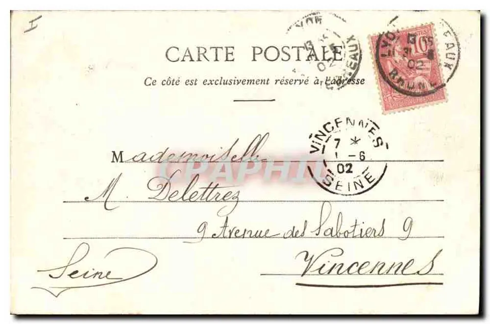 LYON — Palácio de Justiça — Edição Giletta, fot., Nice, n° 8334 - Verso