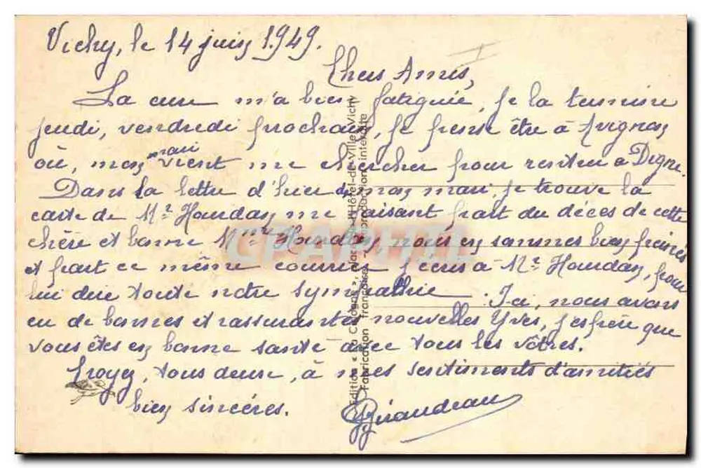 Vichy — Place Victor-Hugo — Hotel Colbert - Achterkant