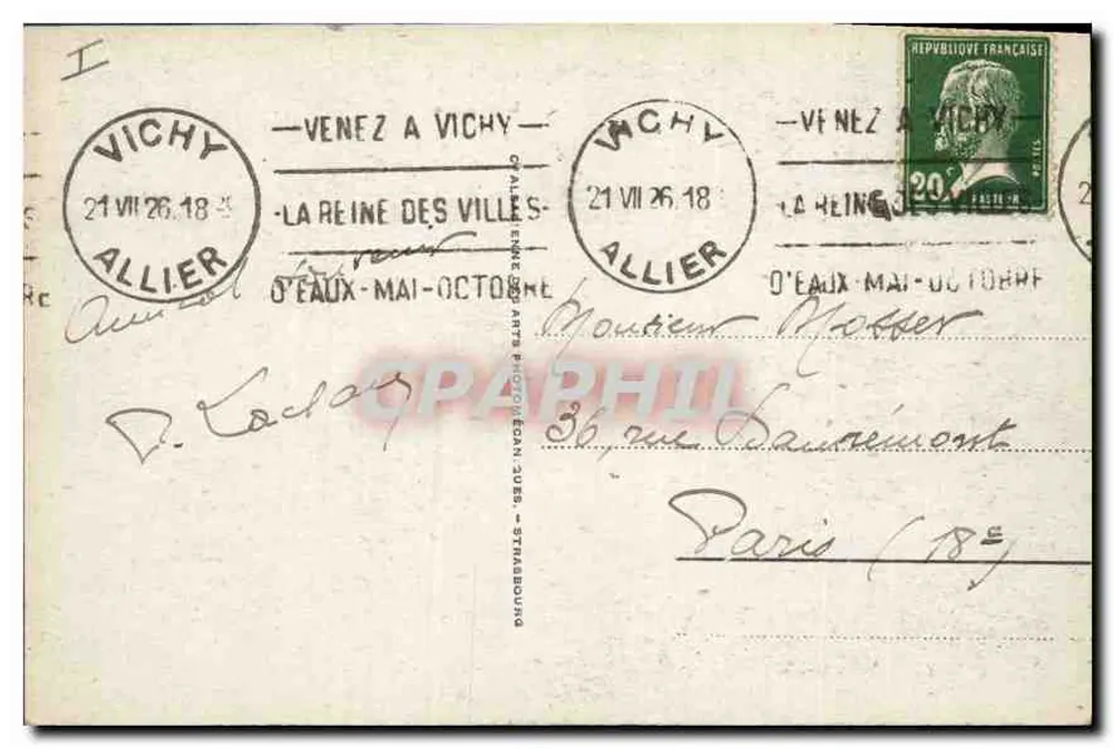 Vichy — O Parque, Uma Avenida — Editor desconhecido, n° 14 - Verso