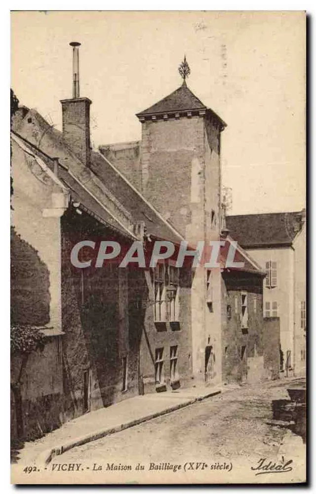 Vichy - La Maison du Bailliage (XVI secolo) — Editore Ideal, n° 492 - Recto