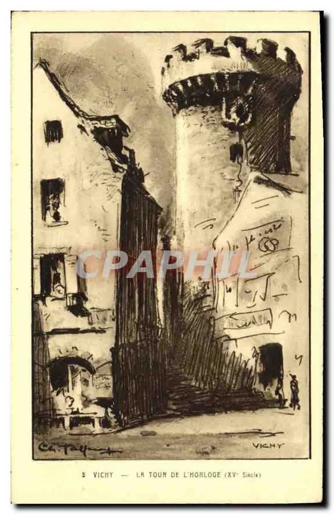 Vichy — Ansicht der Uhrturm (15. Jahrhundert) — Edition La Cigogne, Vichy - Vorderseite