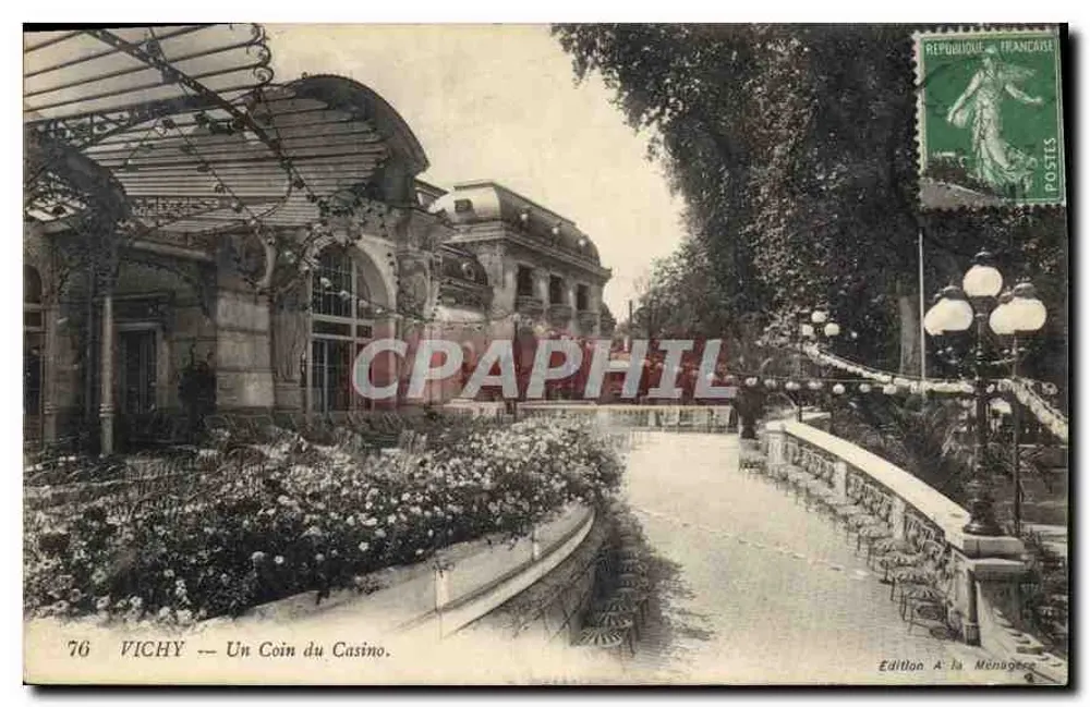 Vichy — Un rincón del casino — Edición A la Managère - Anverso